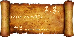 Pelle Zoltán névjegykártya