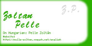 zoltan pelle business card
